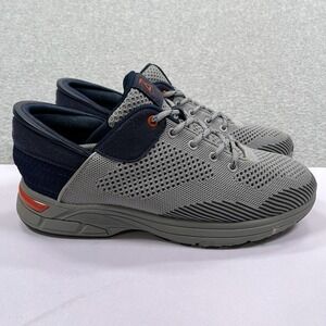 Zeba Hands Free Slip On Shoes Mens 11 Steel Gray Navy Lace Up Walking Sneakers